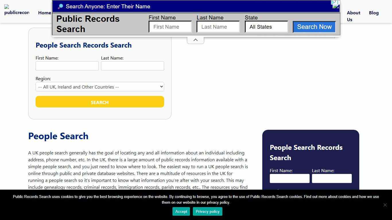 UK People Search - Enter a First and Last Name To Begin